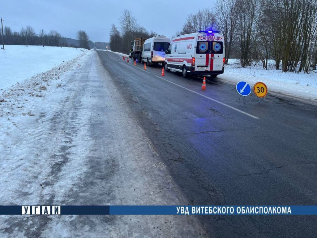 Аварыя ў Віцебскім раёне. (Фота: ГАИ Витебщины / Telegram)