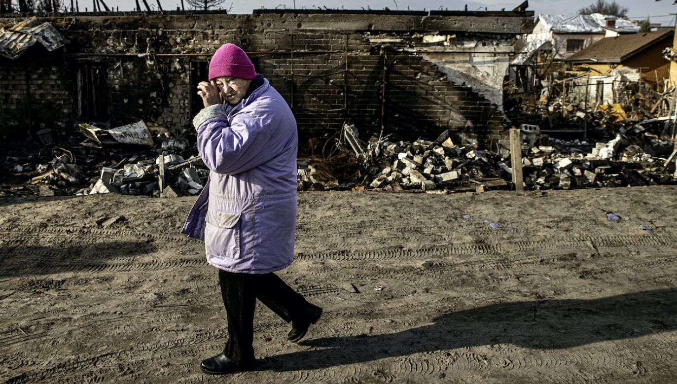 Dramat  ludności cywilnej na Ukrainie (fot. Metin Aktas/Anadolu Agency via Getty Images, zdjęcie ilustracyjne)