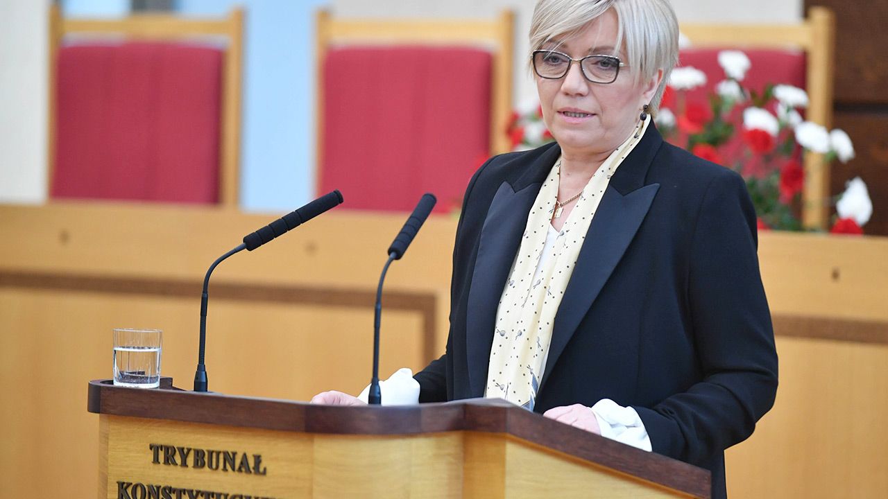 – To naruszenie trójpodziału władzy – mówi Julia Przyłębska (fot. PAP/Bartłomiej Zborowski)