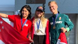 Maja Kuczyńska na podium MŚ (fot. Instagram/