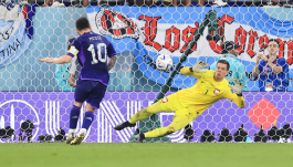 Leo Messi i pamiętny rzut karny przeciwko reprezentacji Polski na mundialu w 2022 roku (fot. Getty Images)