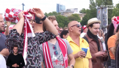 Zwycięstwa nie było, ale szaleństwo kibiców już tak (fot. TVP SPORT)
